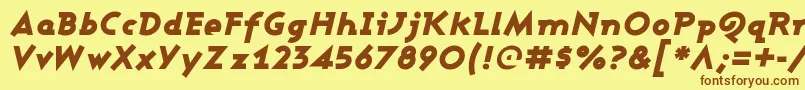 Ashbbli Font – Brown Fonts on Yellow Background