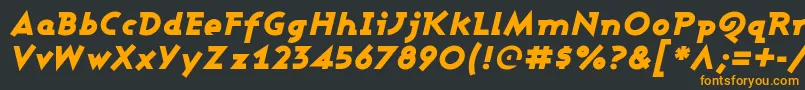 Ashbbli Font – Orange Fonts on Black Background