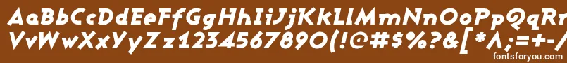 フォントAshbbli – 茶色の背景に白い文字