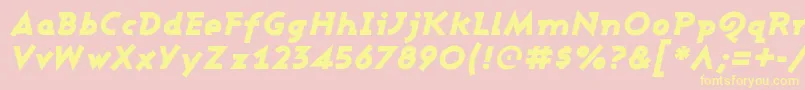 Ashbbli Font – Yellow Fonts on Pink Background