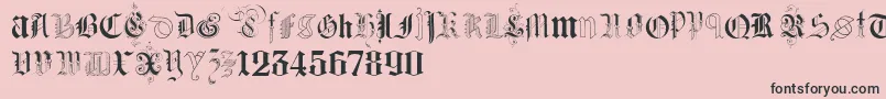 KidnappedAtGermanLandsTwo Font – Black Fonts on Pink Background