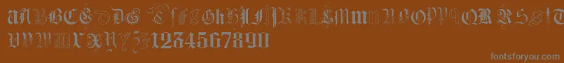 KidnappedAtGermanLandsTwo Font – Gray Fonts on Brown Background