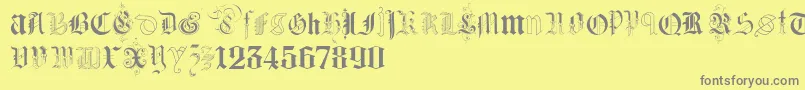 KidnappedAtGermanLandsTwo Font – Gray Fonts on Yellow Background