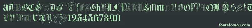 KidnappedAtGermanLandsTwo Font – Green Fonts on Black Background