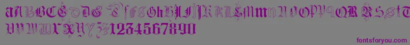 KidnappedAtGermanLandsTwo Font – Purple Fonts on Gray Background