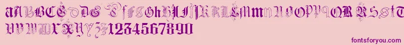 KidnappedAtGermanLandsTwo Font – Purple Fonts on Pink Background