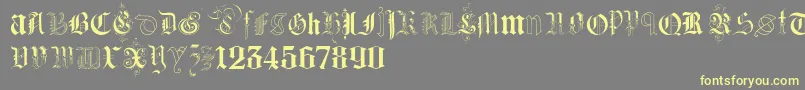 KidnappedAtGermanLandsTwo Font – Yellow Fonts on Gray Background