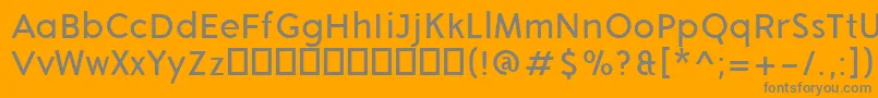 Arongrotesque Regular Font – Gray Fonts on Orange Background