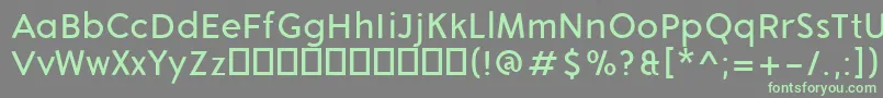 Arongrotesque Regular Font – Green Fonts on Gray Background