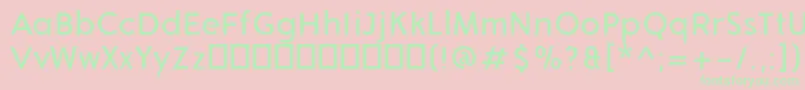 Arongrotesque Regular Font – Green Fonts on Pink Background