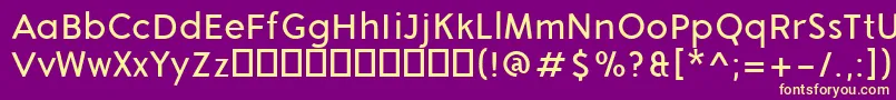 Arongrotesque Regular Font – Yellow Fonts on Purple Background