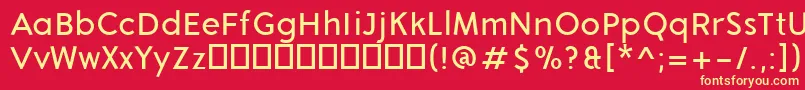 Arongrotesque Regular Font – Yellow Fonts on Red Background