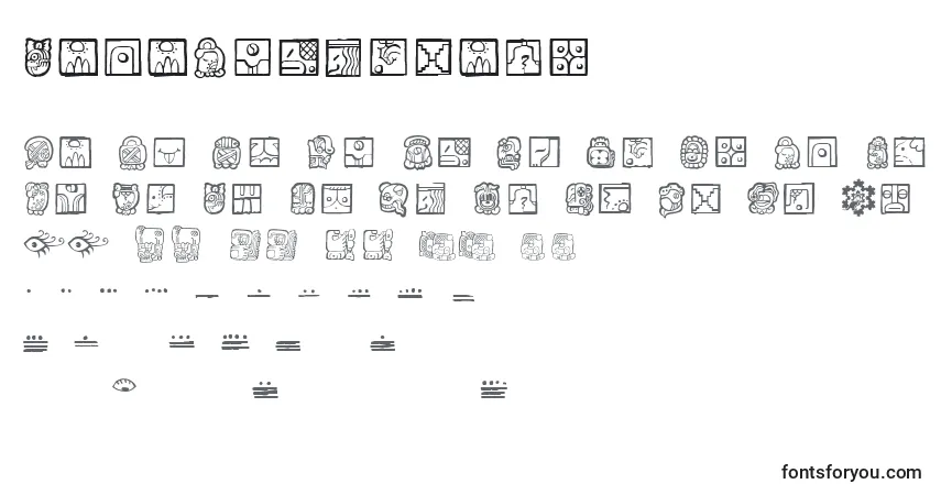 Schriftart MaiaIdeograph – Alphabet, Zahlen, spezielle Symbole