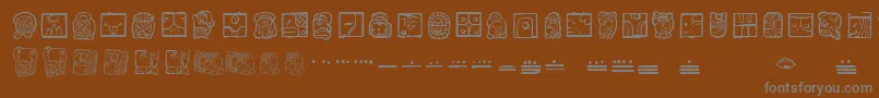 Шрифт MaiaIdeograph – серые шрифты на коричневом фоне