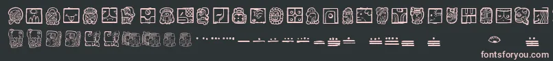 Czcionka MaiaIdeograph – różowe czcionki na czarnym tle