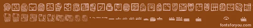 Шрифт MaiaIdeograph – розовые шрифты на коричневом фоне