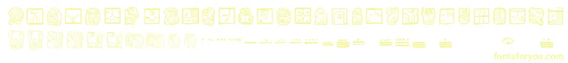 MaiaIdeograph Font – Yellow Fonts on White Background