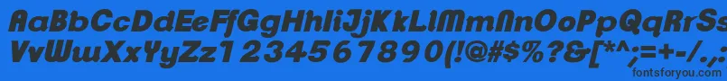 ClementepdarUltrabolditali Font – Black Fonts on Blue Background