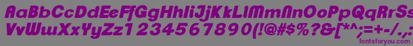 ClementepdarUltrabolditali Font – Purple Fonts on Gray Background