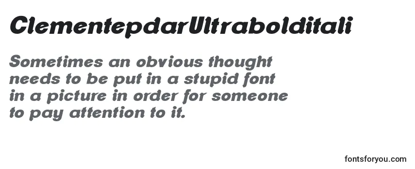 Review of the ClementepdarUltrabolditali Font