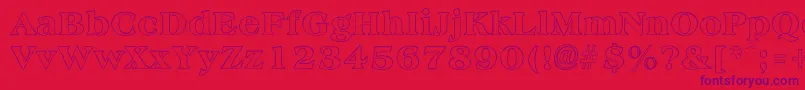 AmphionOutline Font – Purple Fonts on Red Background