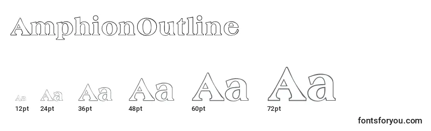 Размеры шрифта AmphionOutline