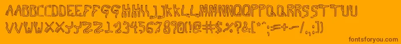 Technet Font – Brown Fonts on Orange Background