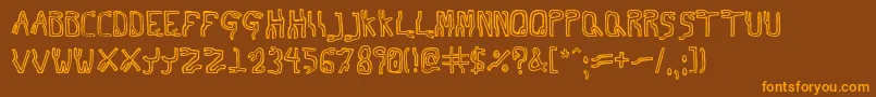 Technet Font – Orange Fonts on Brown Background