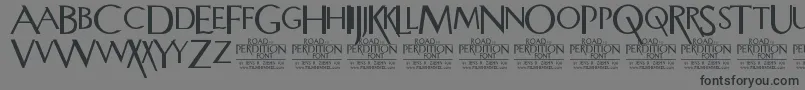 RoadToPerdition Font – Black Fonts on Gray Background