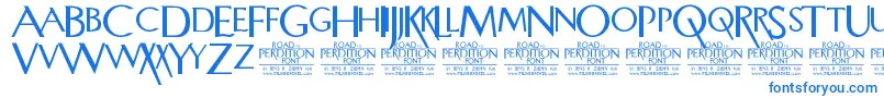 RoadToPerdition Font – Blue Fonts on White Background