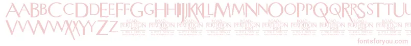 RoadToPerdition Font – Pink Fonts on White Background