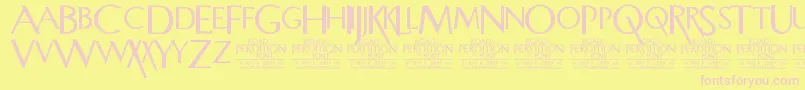 RoadToPerdition Font – Pink Fonts on Yellow Background