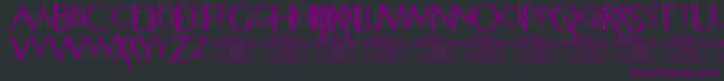 RoadToPerdition Font – Purple Fonts on Black Background