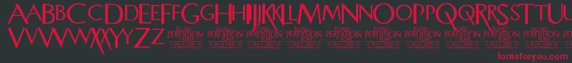 RoadToPerdition Font – Red Fonts on Black Background