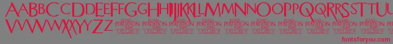 RoadToPerdition Font – Red Fonts on Gray Background