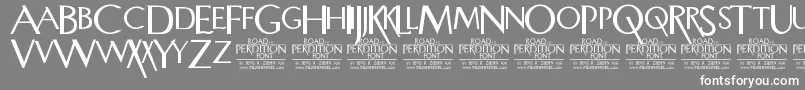 More about RoadToPerdition Font RoadToPerdition Font – White Fonts on Gray Background