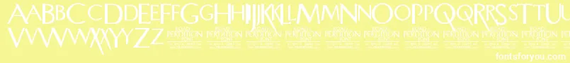 RoadToPerdition Font – White Fonts on Yellow Background