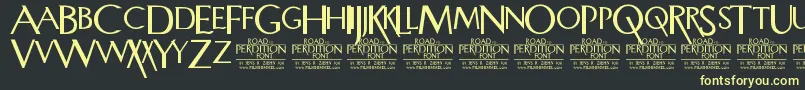 RoadToPerdition Font – Yellow Fonts on Black Background