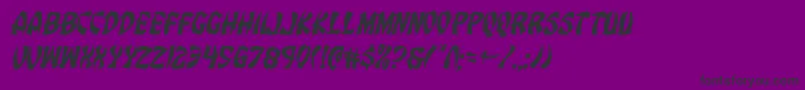 Eggrollital Font – Black Fonts on Purple Background