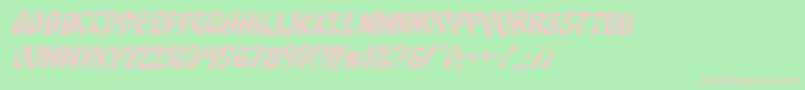 Eggrollital Font – Pink Fonts on Green Background