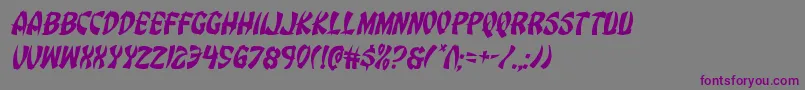 Eggrollital Font – Purple Fonts on Gray Background