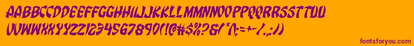 Шрифт Eggrollital – фиолетовые шрифты на оранжевом фоне