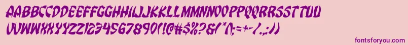 Eggrollital Font – Purple Fonts on Pink Background