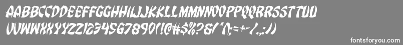 フォントEggrollital – 灰色の背景に白い文字