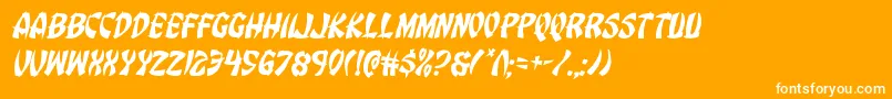Eggrollital Font – White Fonts on Orange Background