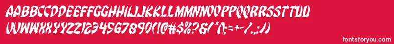 Eggrollital Font – White Fonts on Red Background