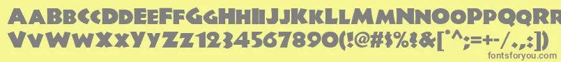 Junglefevernf Font – Gray Fonts on Yellow Background