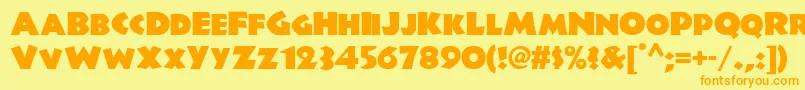 Junglefevernf Font – Orange Fonts on Yellow Background
