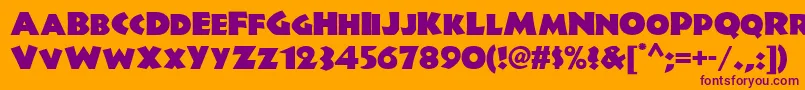 Junglefevernf Font – Purple Fonts on Orange Background