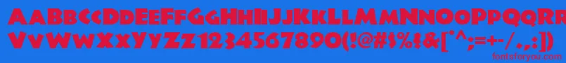 Junglefevernf Font – Red Fonts on Blue Background
